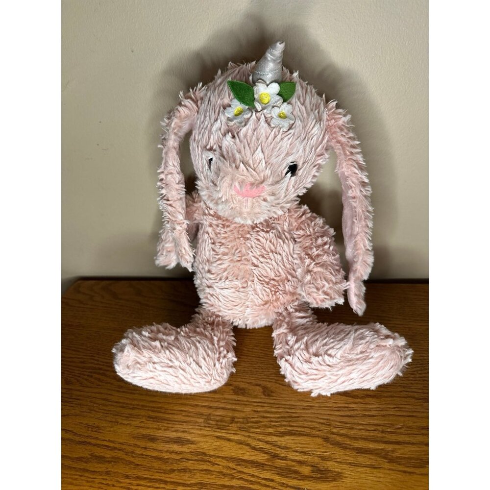 Animal adventure pink bunny rabbit unicorn plush Easter spring 13 in